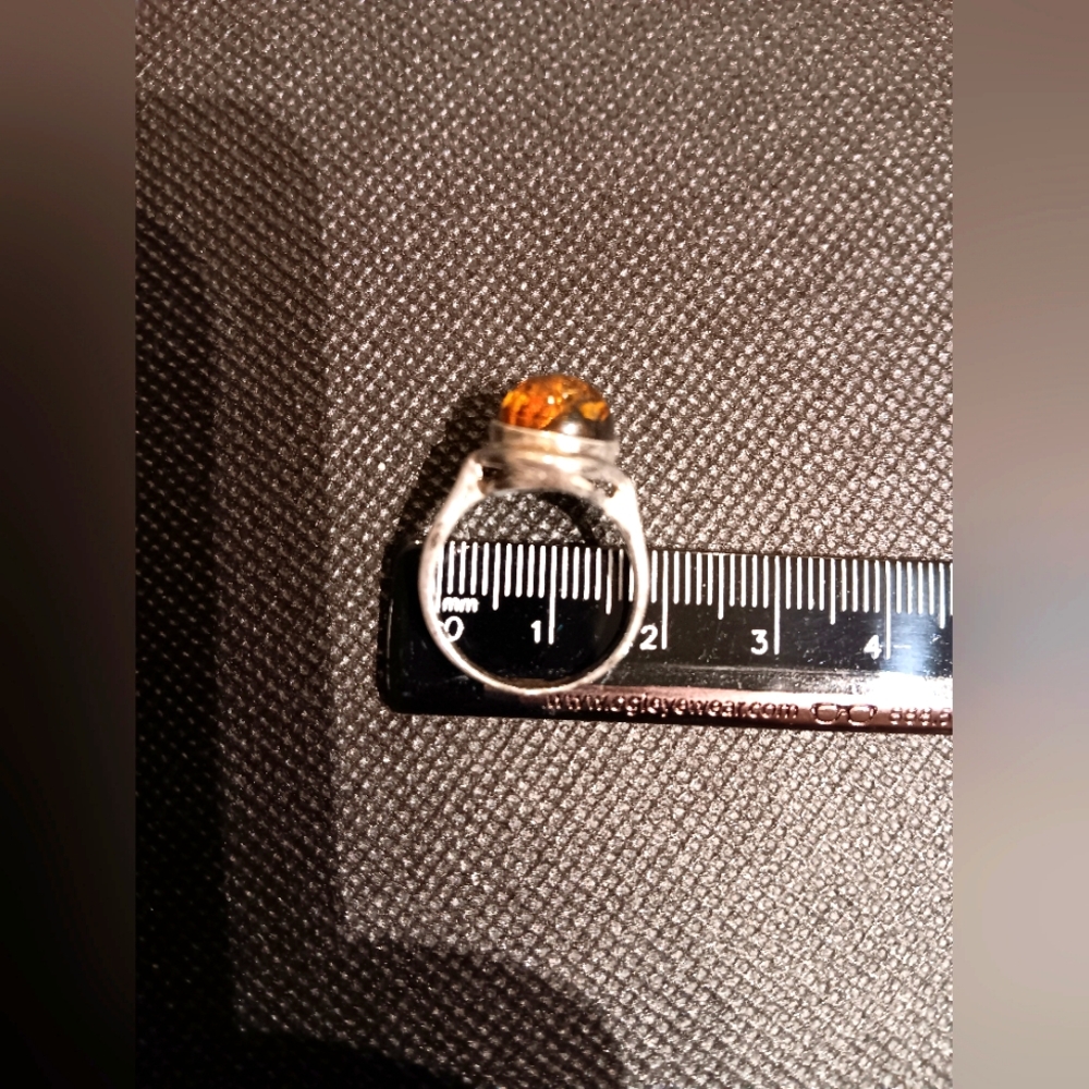 Set Baltic Amber Bracelet Ring Sterling Silver - Picture 5 of 15